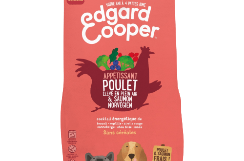 Croquettes au poulet et saumon pour chien sénior Edgard & Cooper