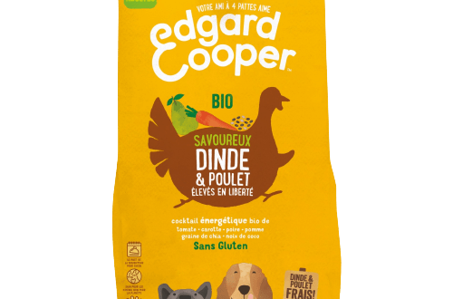 croquettes dinde et poulet bio pour chien edgard et cooper