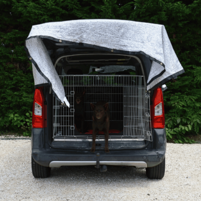 Filet D'ombrage Voiture Pour Chien - 4x6 M, Aluminium Réfléchissant UV - Pour SUV, Camping-car, Camping