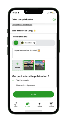 créer publication réseau social