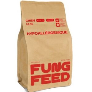 Sac en kraft de croquettes insectes chien Fungfeed hypoallergéniques pour chien adulte et senior.