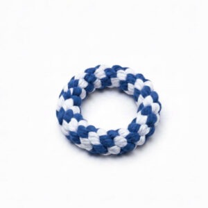 Anneau en corde tressée bleu marine pour chien Bande de Canailles