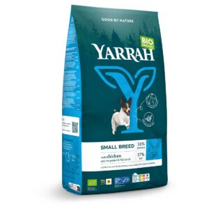 Sac de 2 kg de croquettes bio Yarrah au poulet pour chien et chiot de petite race
