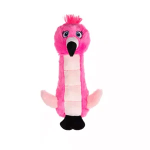 Peluche flamant rose Fiona pour chien, de la marque Growl, avec double couineur