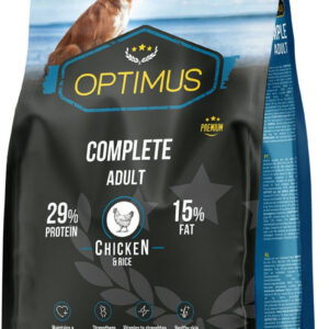 Sac de croquettes Optimus Adult Complete au poulet et au riz pour chien adulte