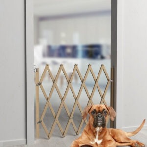 Barrière pour chien extensible Stopfix en bois, hauteur 84 cm