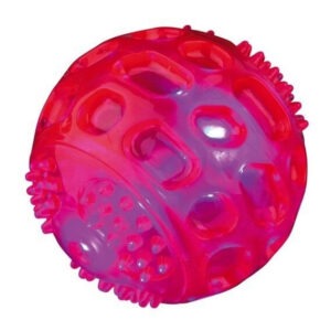 Balle lumineuse à LED Trixie Flashing ball pour chien, en caoutchouc thermoplastique flottant