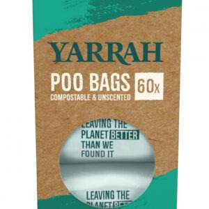 Paquet de sacs à crottes compostables YARRAH pour chien, 4 rouleaux de 15 sacs à base d'amidon
