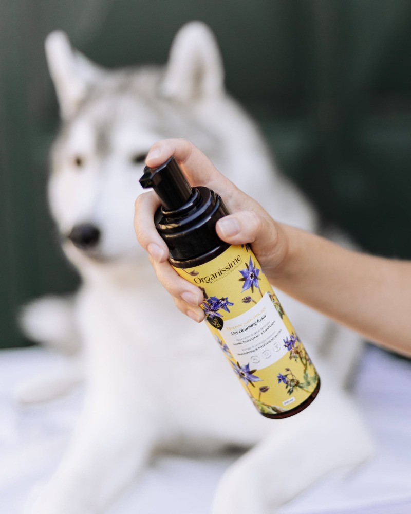 Flacon de mousse sans rinçage bio Biogance Organissime 200 ml pour chien