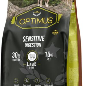 Sac de croquettes Optimus Sensitive Digestion agneau et riz pour chien adulte à la digestion sensible