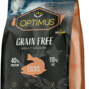 Sac de croquettes sans céréales Optimus Adult Grain Free Fish au poisson pour chien adulte