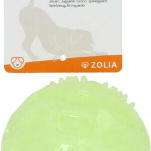 Balle phosphorescente verte Zolia Fun & Play pour chien, de 7,5 cm, qui flotte et couine