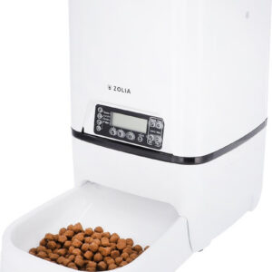 Distributeur de croquettes automatique Zolia ZD 120 pour chien et chat, réserve de 6 litres