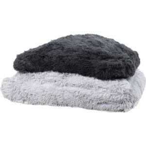 Coussin apaisant en peluche grise Zolia Bruce pour chien, doux et déhoussable