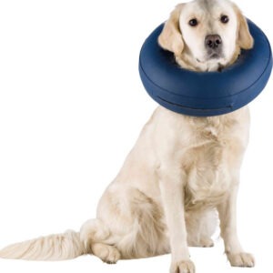 Collerette gonflable bleue Trixie pour chien, avec attaches velcro