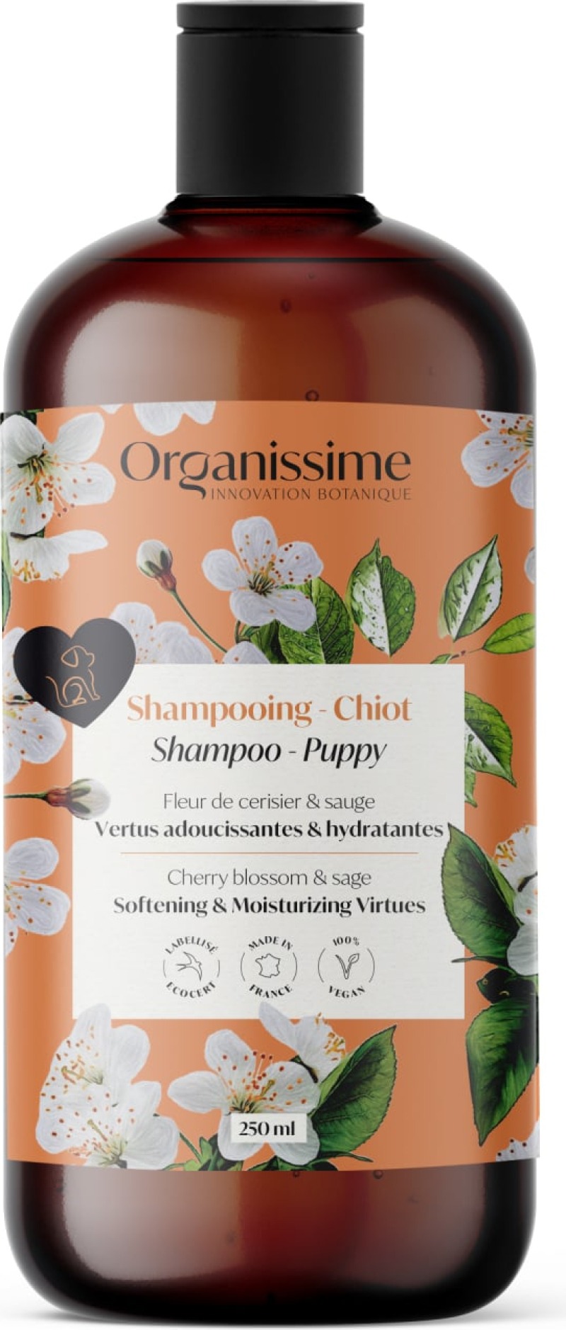 Flacon de shampoing bio Biogance Organissime 250 ml pour chiot