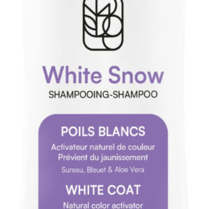 Flacon de shampoing Biogance White Snow pour chien à poils blancs ou clairs