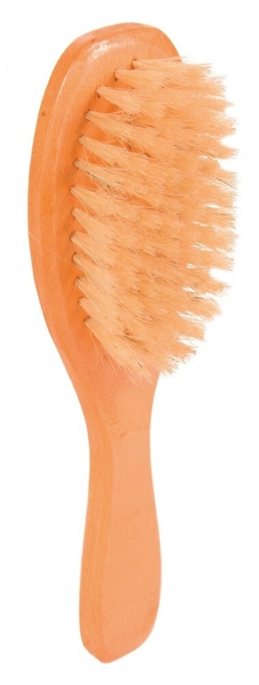 Brosse pour chien en poils naturels avec manche en bois