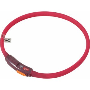 Collier lumineux USB pour chiot Zolux Bivouak en silicone souple, rouge ou bleu