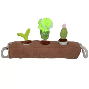 Jouet de fouille Jardin pour chien, avec un cactus creux, des pousses à soulever et une zone culture pour cacher les friandises