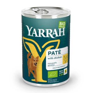 Boîte de 400 g de pâtée bio Yarrah au poulet pour chien