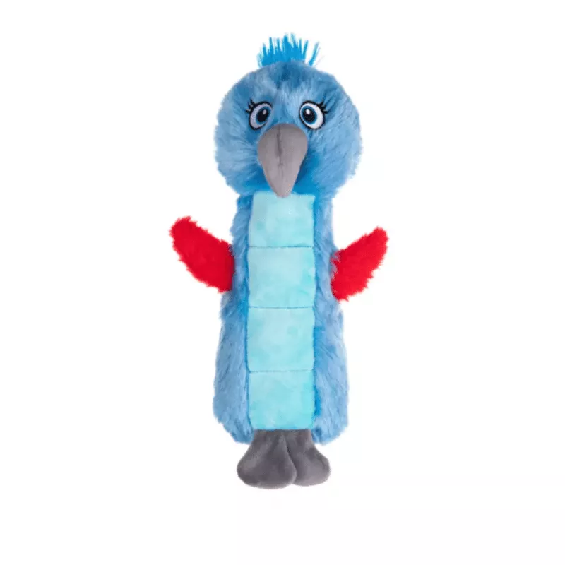 Peluche perroquet Percy pour chien, de la marque Growl, avec double couineur