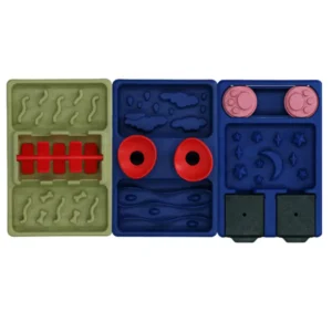 Pack Trio Puzzles pour chien : trois mini puzzles Rainy Day, Crazy River et Starry Night à assembler